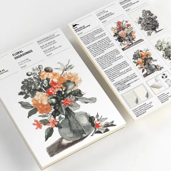 Bloc de notas A5 Floral Engravings