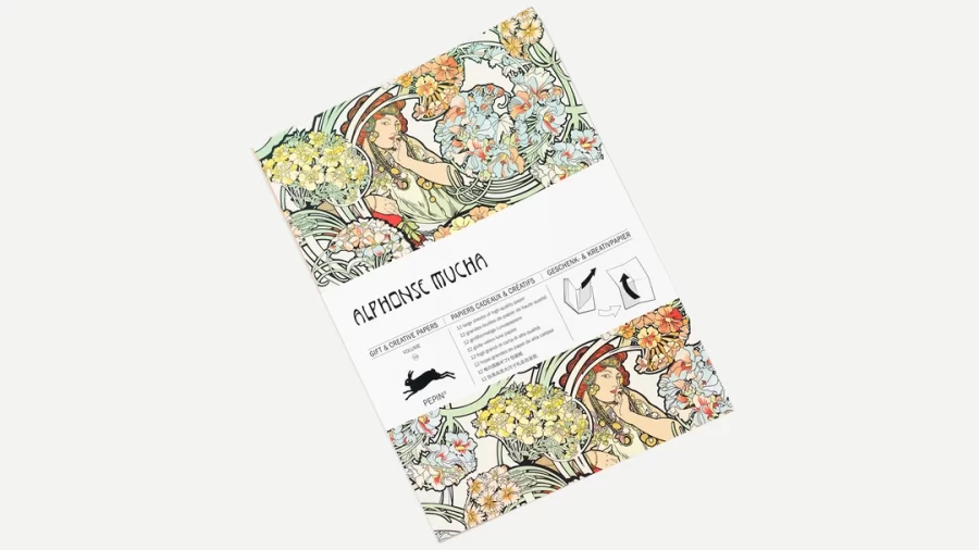 papel de regalo alfonso mucha the pepin press