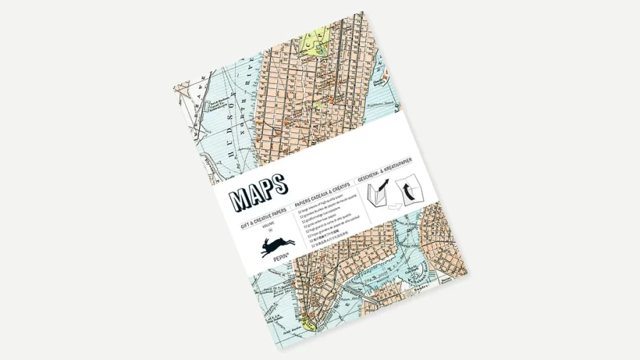 papel de regalo mapas the pepin press