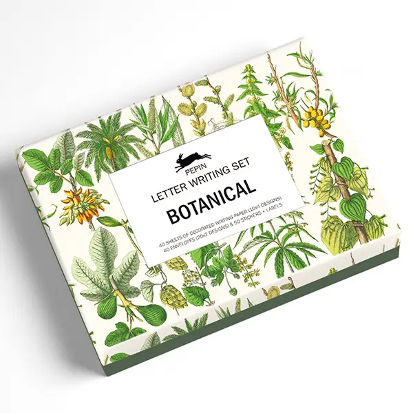Caja sobre y carta Botanical